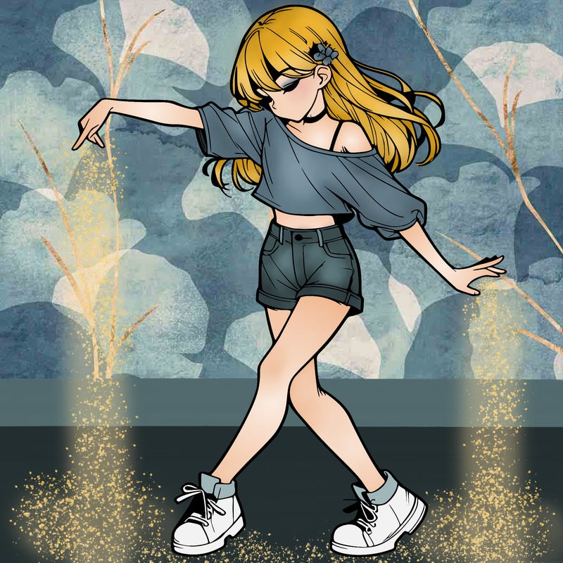 realistic girl danceing