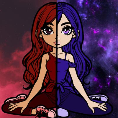 realistic girl split