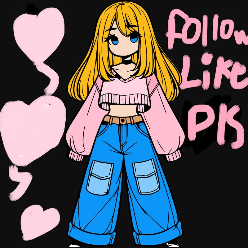 cute girl with straight hair in baggy jeans and a crop top and a sweater