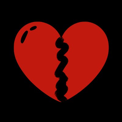 a blank heart