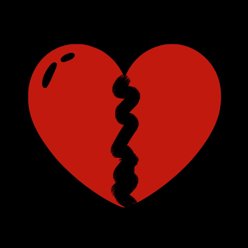a blank heart