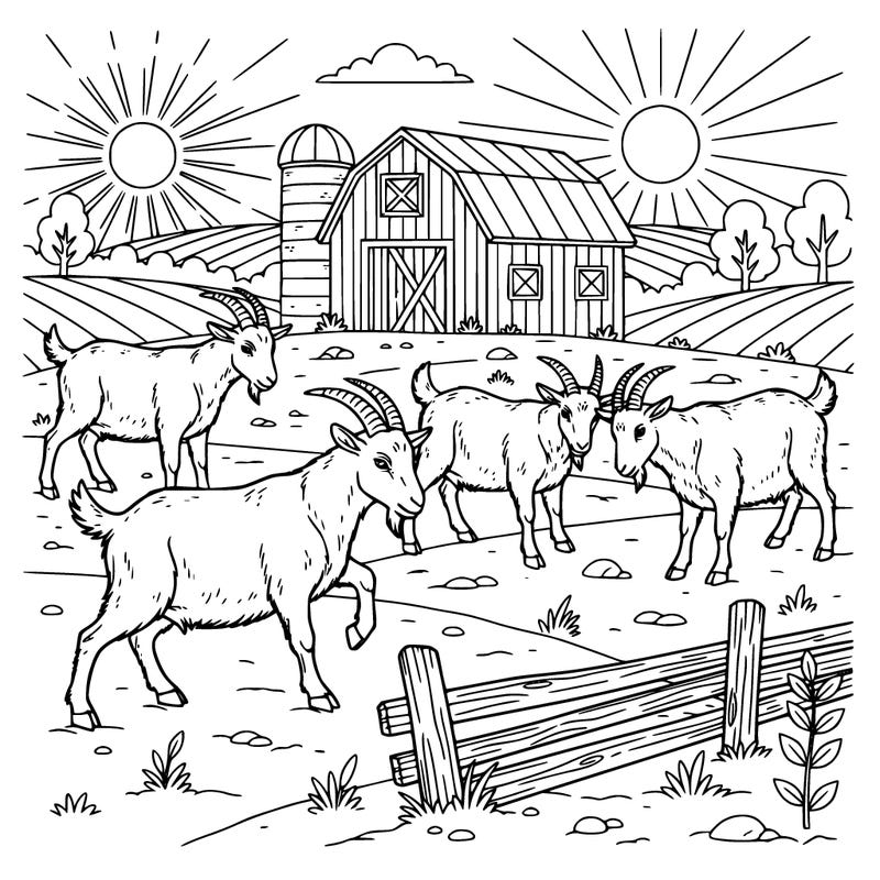 goats on farm