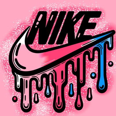 dripping nike logo