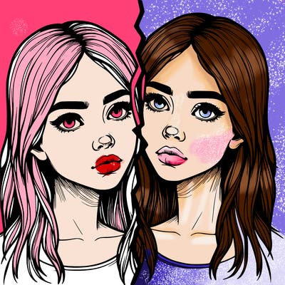 realistic girl split