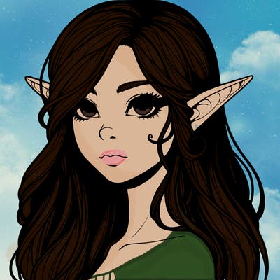 elf girl realistic dark fantasy