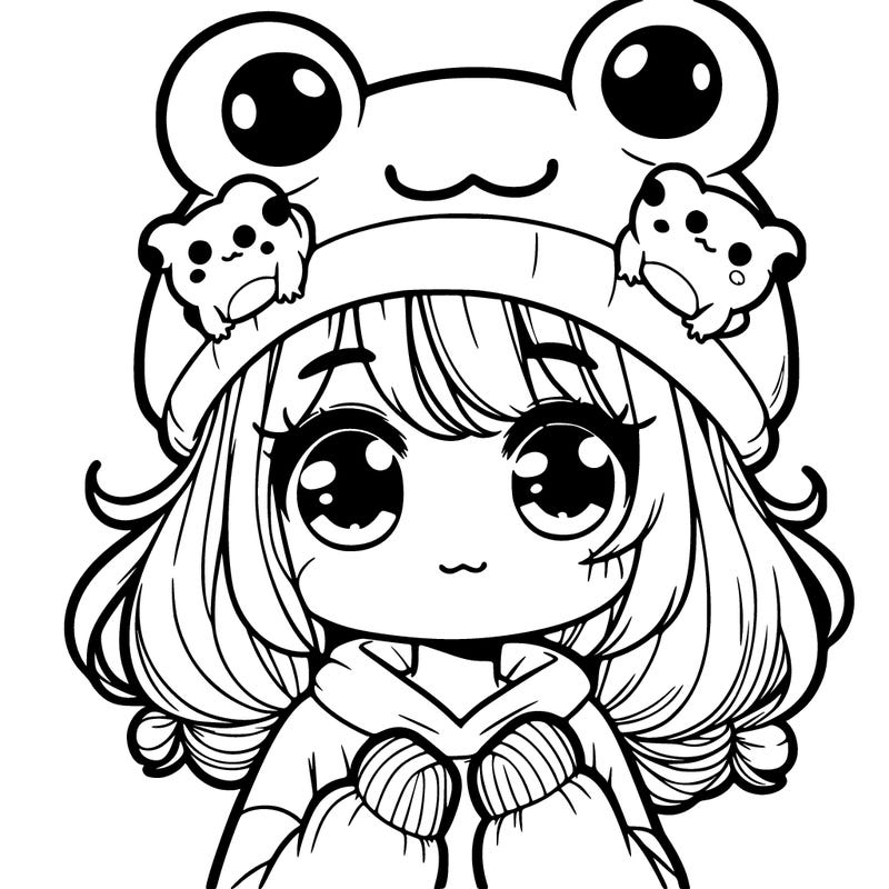a girl wearing frog hat and some frog socks