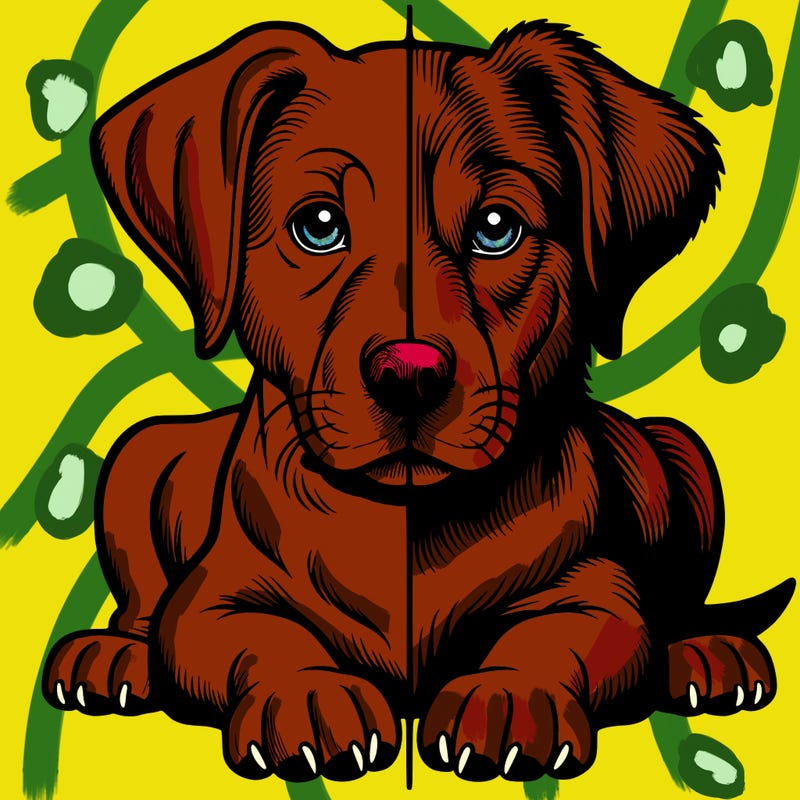 realistic dog split picture