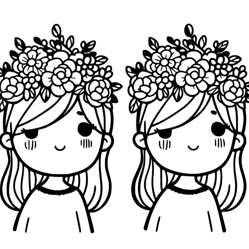 girl with flowers crown