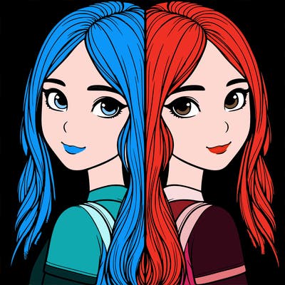 realistic girl split