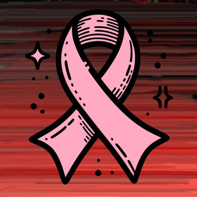 ribbon symbol of national breast cancer awareness month