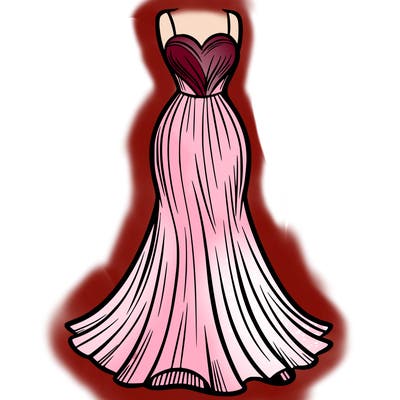 attractive long fashion dress