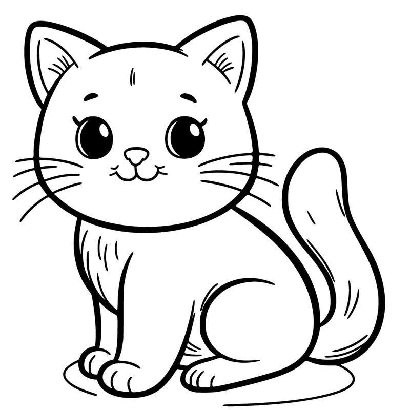 easy drawings of a cat