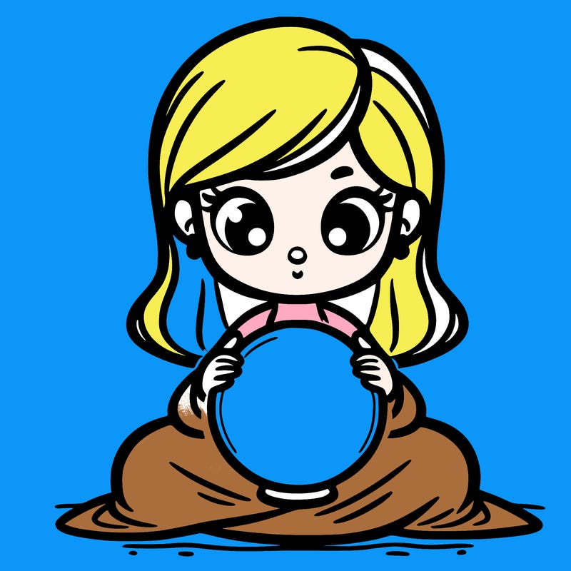 girl with a glowing orb