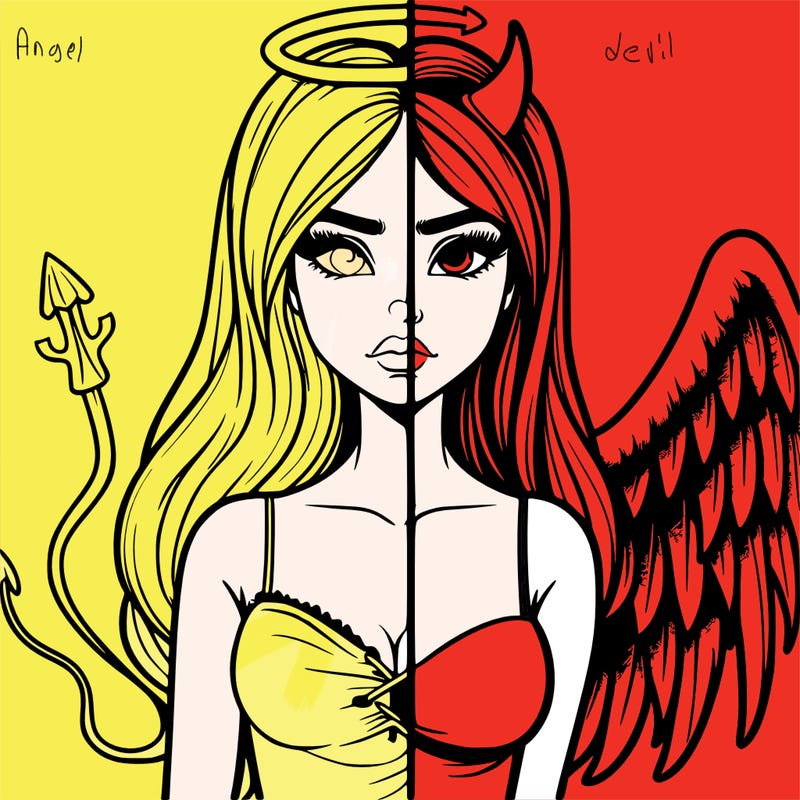 devil vs angel realistic girl