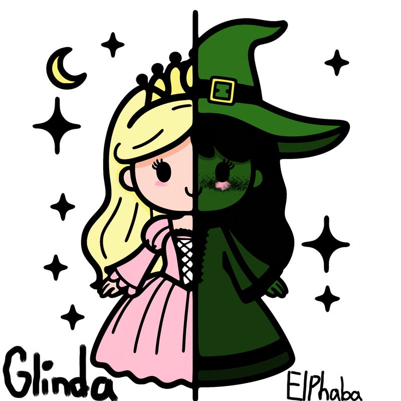 split princess and witch