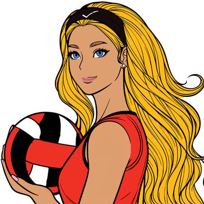 beautiful volleyball player