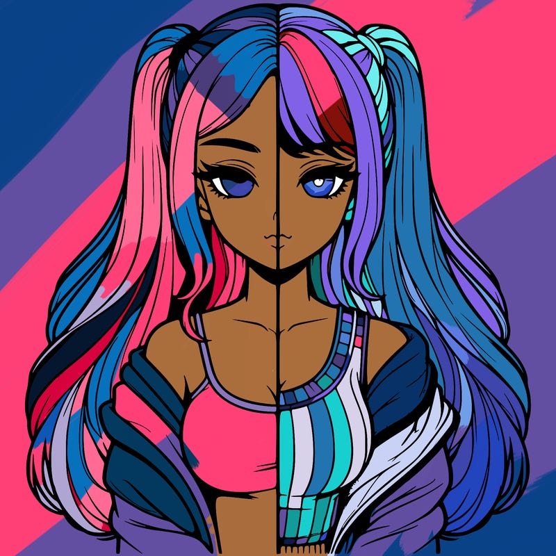 realistic girl split