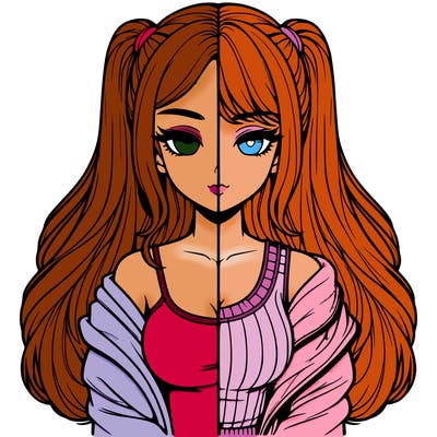 realistic girl split