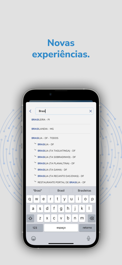 Guanabara bus app showing search for destinations in Brazil on a mobile screen