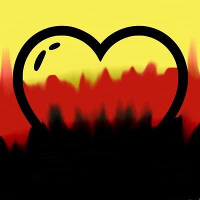a blank heart