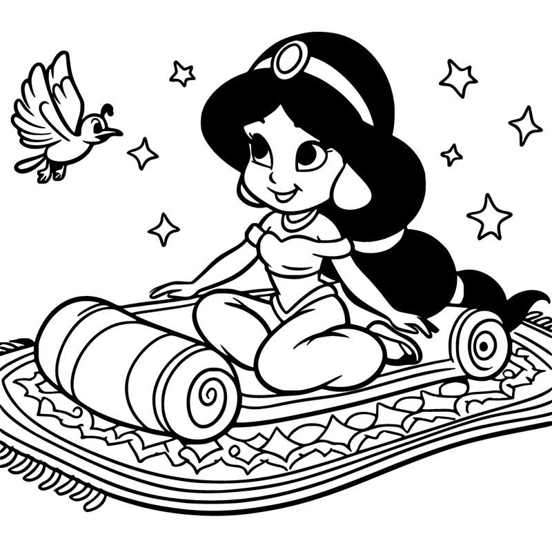 jasmine on her magic carpet ride