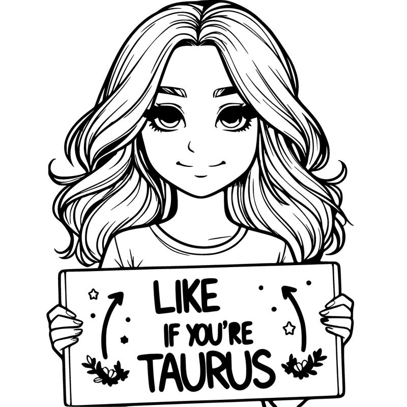 realistic girl holding a sign that says like if you’re taurus
