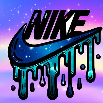 dripping nike logo