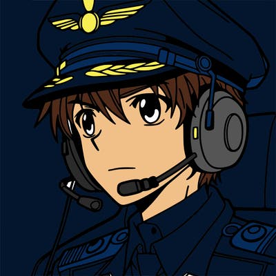 a pilot in an anime design