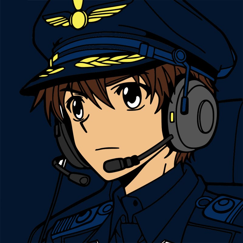 a pilot in an anime design