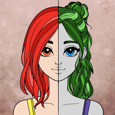 realistic girl split