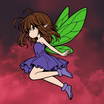 manga fairy flying