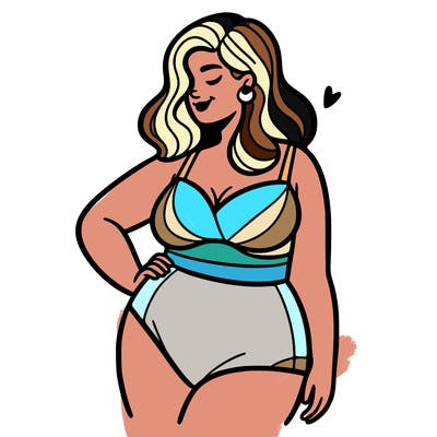 plus size woman bathing suit