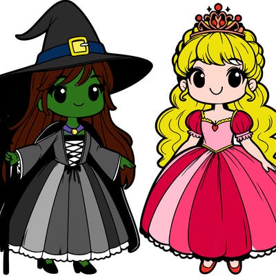 witch and princess