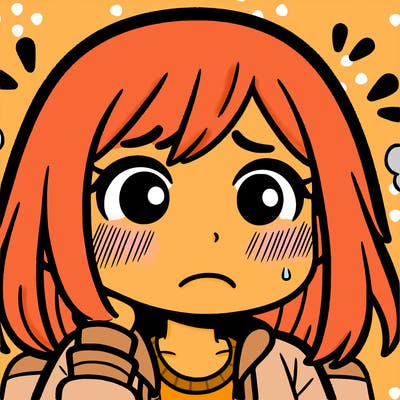 a girl with anxiety look on her face