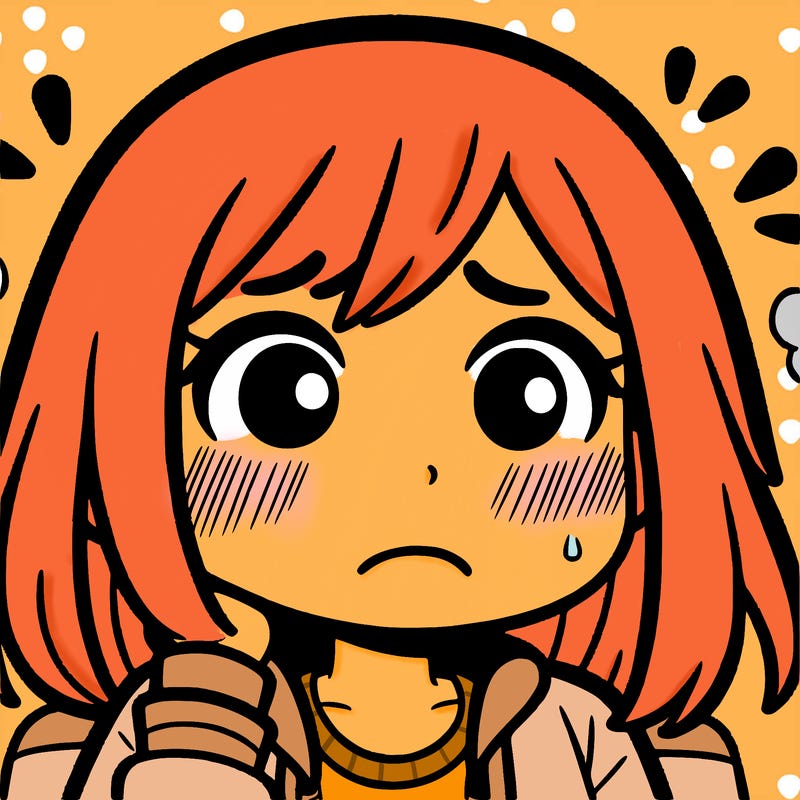 a girl with anxiety look on her face