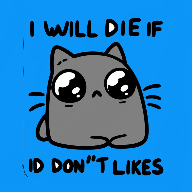 a cat that will die if we don’t get 10 likes