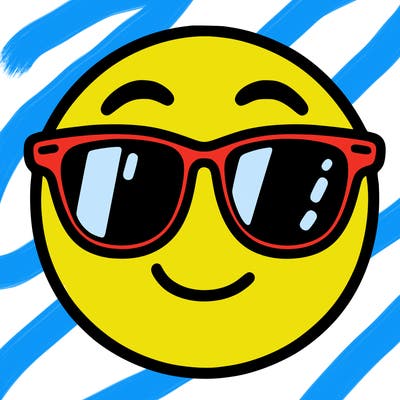emoji with sunglasses