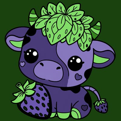 cute strawberry cow