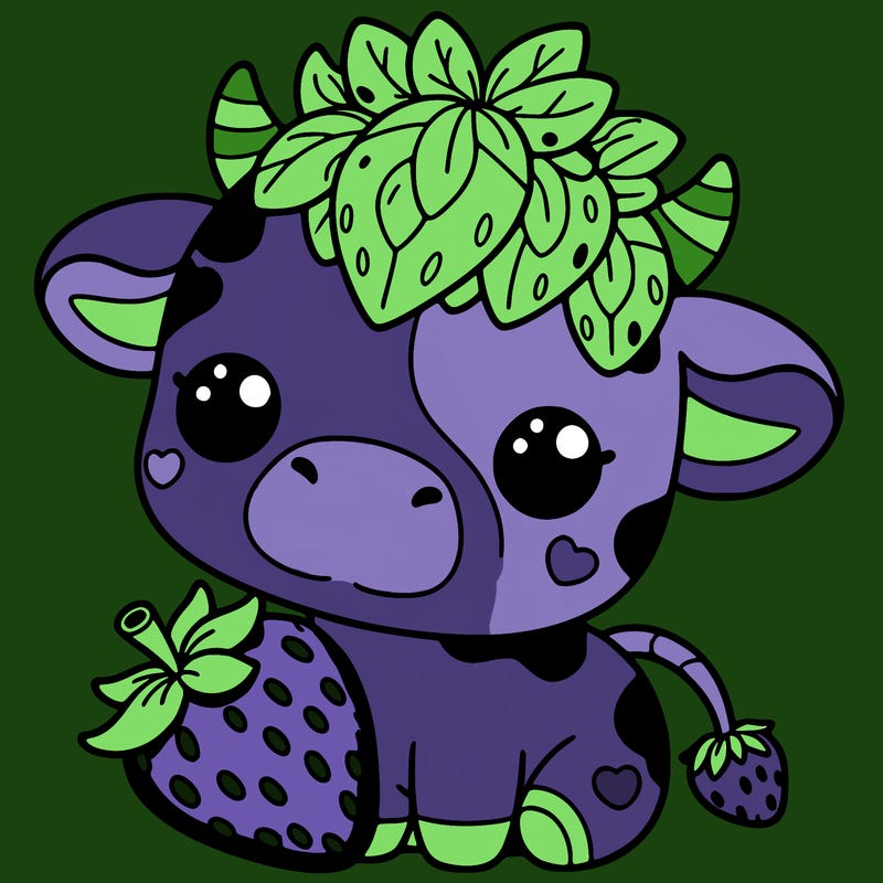 cute strawberry cow