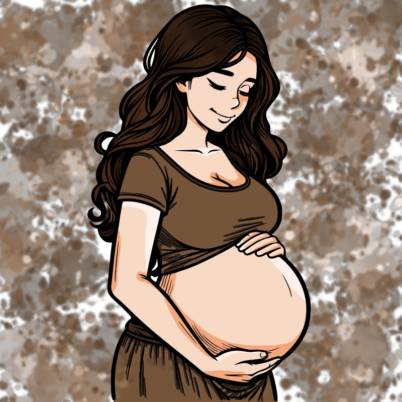 woman heavily pregnant realistic