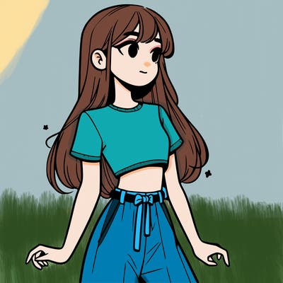 girl in a cute crop top