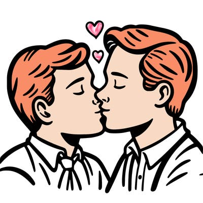 two people kissing