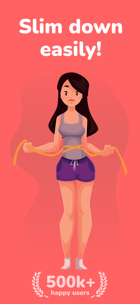 Intermittent Fasting Tracker! - Una mujer midiendo su cintura con una cinta que indica progreso de pérdida de peso