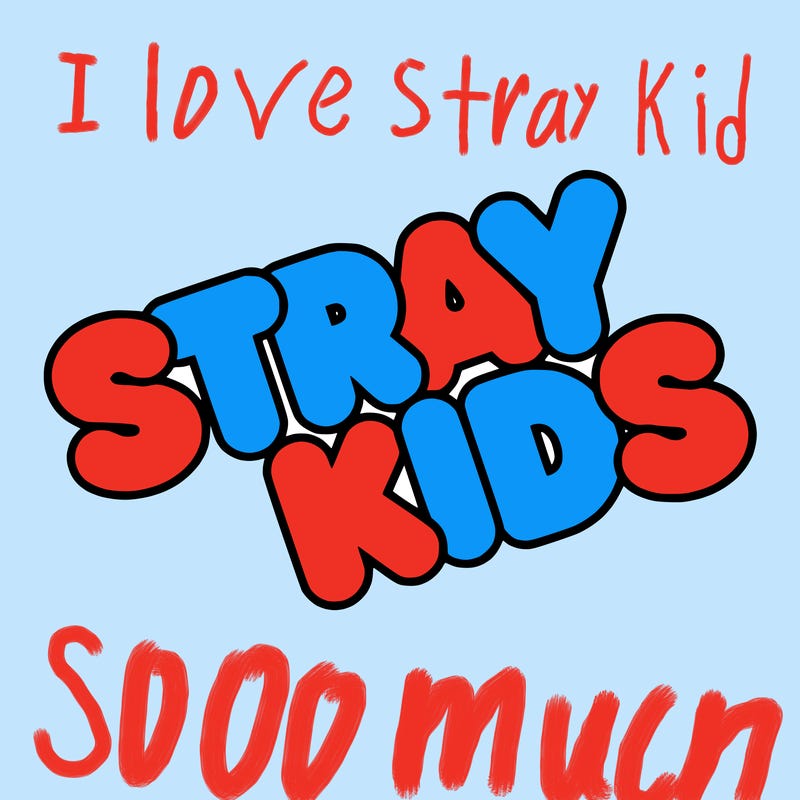 bubble letters saying stray kids