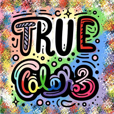 "true colors" written