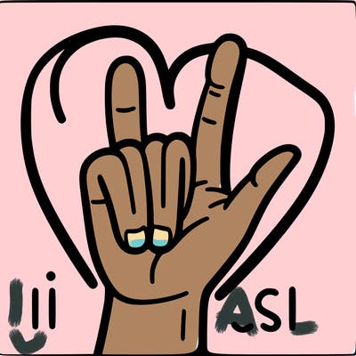 hand signing i love you in asl