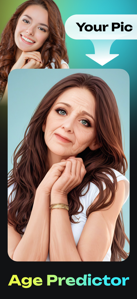 Make me Old : Old Aging Face - Before and after aging face transformation using the Age Predictor app