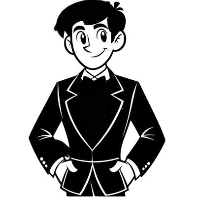 a tuxedo man