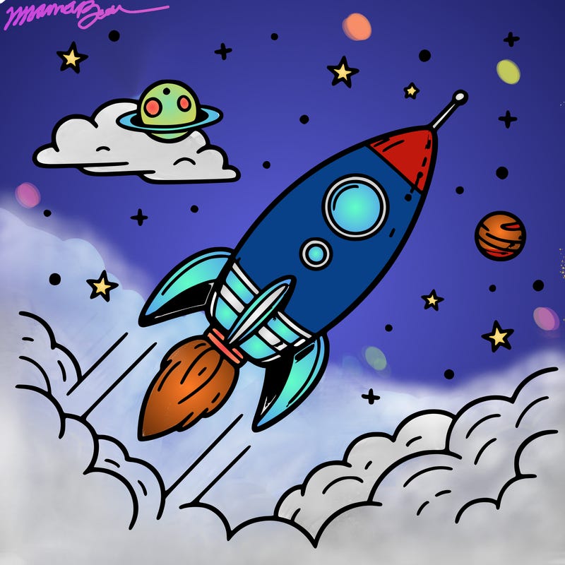 rocket in space