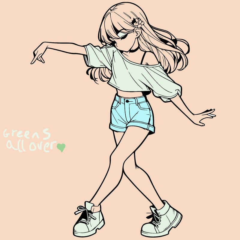 realistic girl danceing
